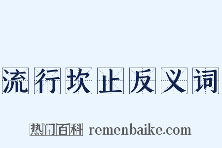 流行坎止反义词是什么意思的图片